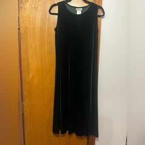 Coldwater Creek Velvet Green Dress